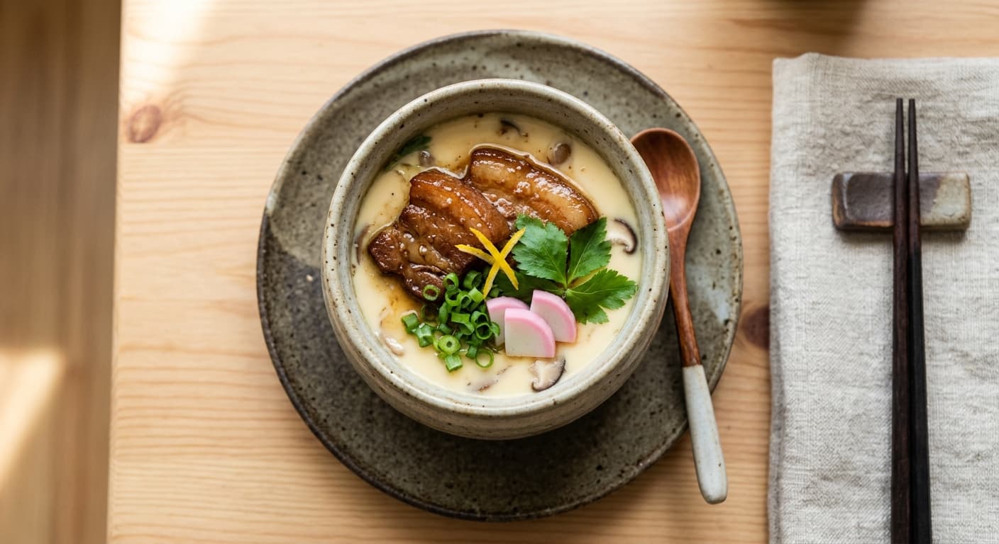 Japanese Chawanmushi with Pork Belly