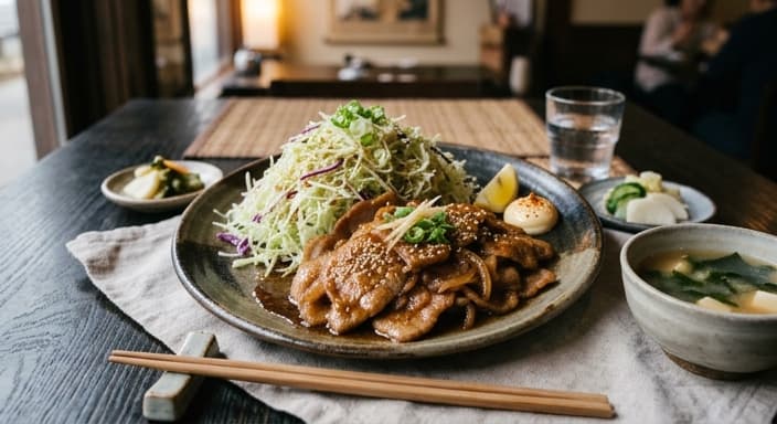 Japanese-Inspired Pork Ginger Shogayaki with Cabbage (Low-Carb)