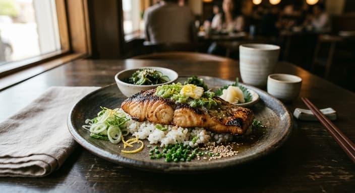 Japanese Miso-Butter Grilled Red Drum with Scallion Yuzu Butter