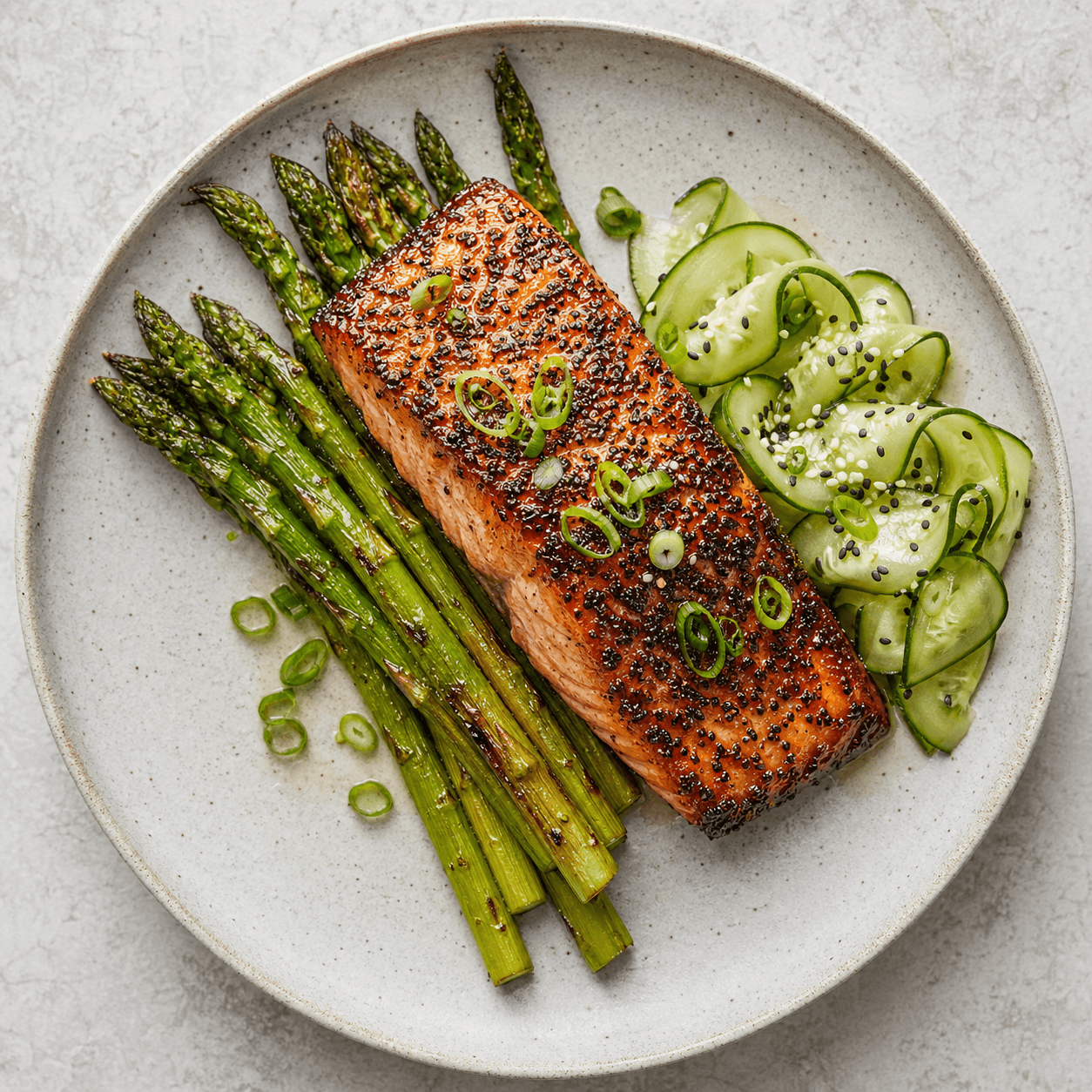 Japanese Miso-Glazed Salmon with Poppy-Seed Crust (Low-Carb)