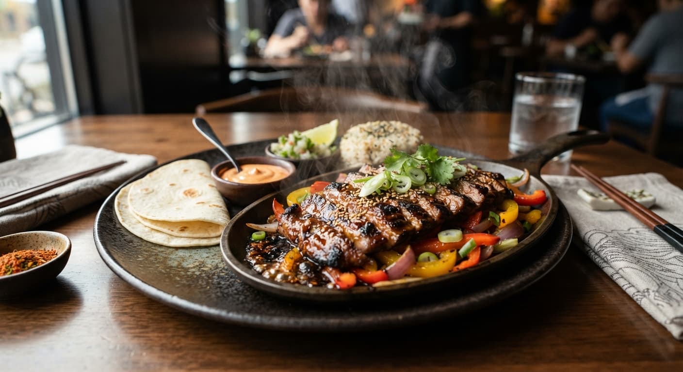 Japanese Miso‑Glazed Steak Fajita