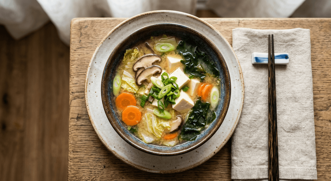 Japanese Miso Soup With Tofu And Vegetables No Shellfish No Sesame 1771030332008 Rrt0