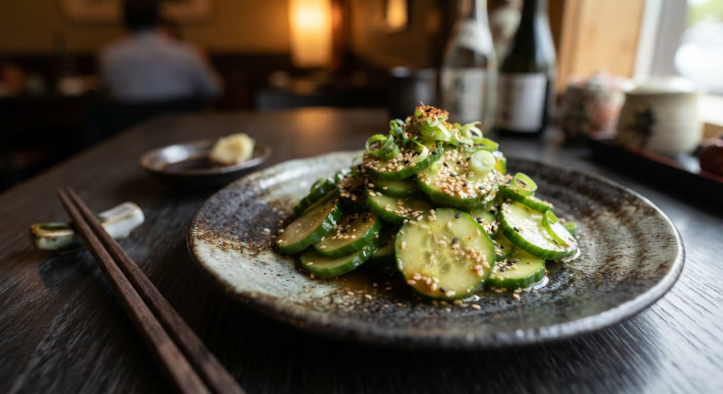 Japanese Sesame‑Ginger Cucumber Salad