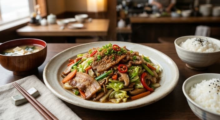 Japanese-Style Egg-Free Pork & Cabbage Breakfast Stir-Fry