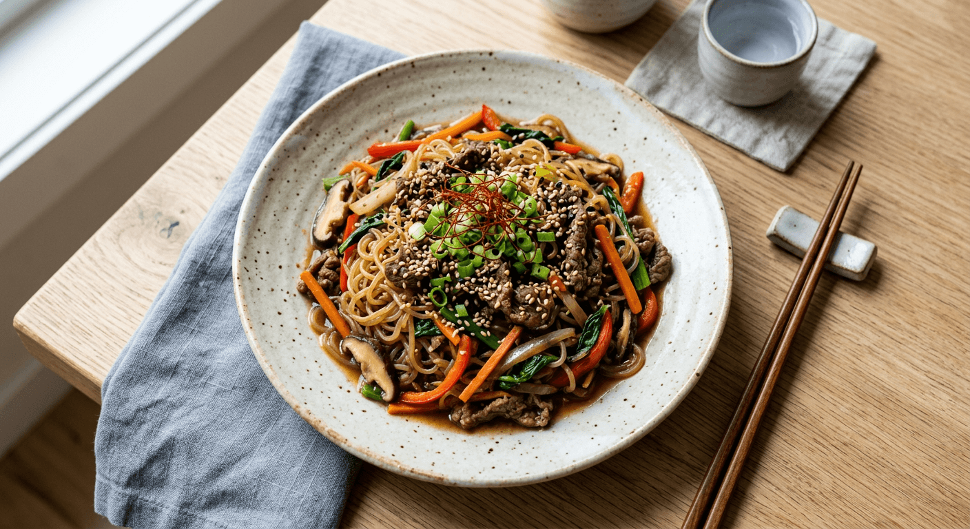 Japanese-Style Shirataki Japchae