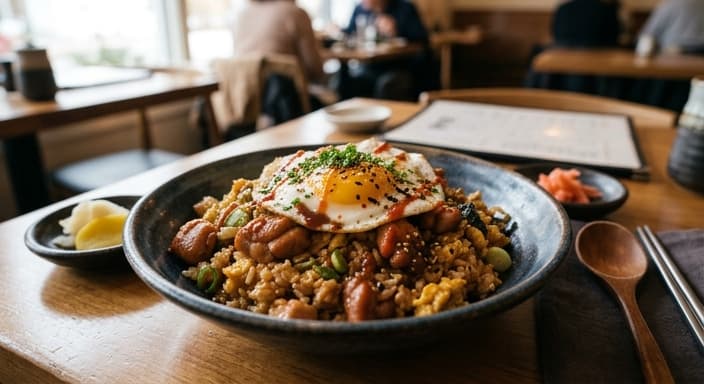 Japanese Teriyaki Chicken Breakfast Rice (Quick Skillet)