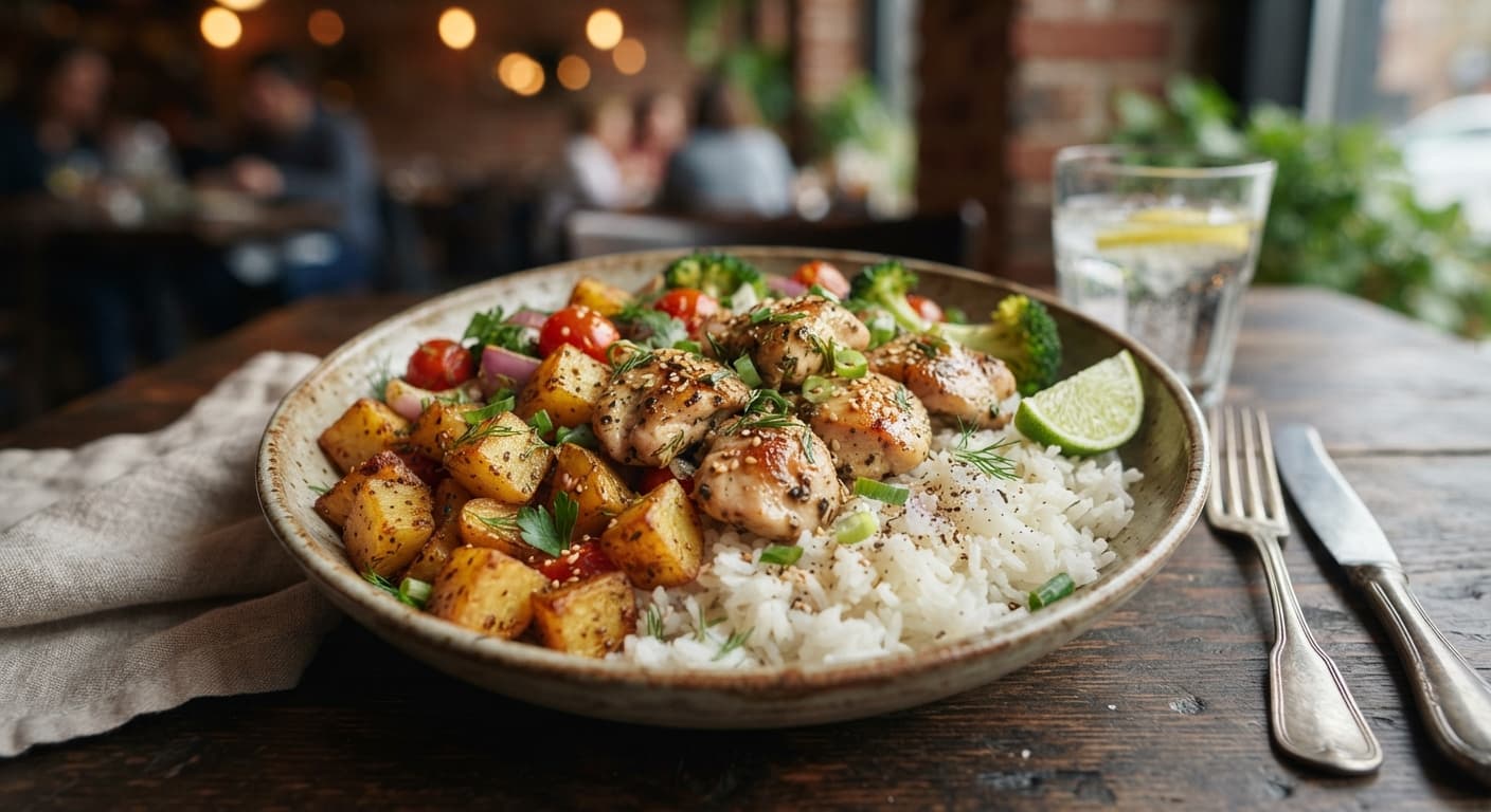 Jasmine Rice Chicken Bowl with Potato Seasoning
