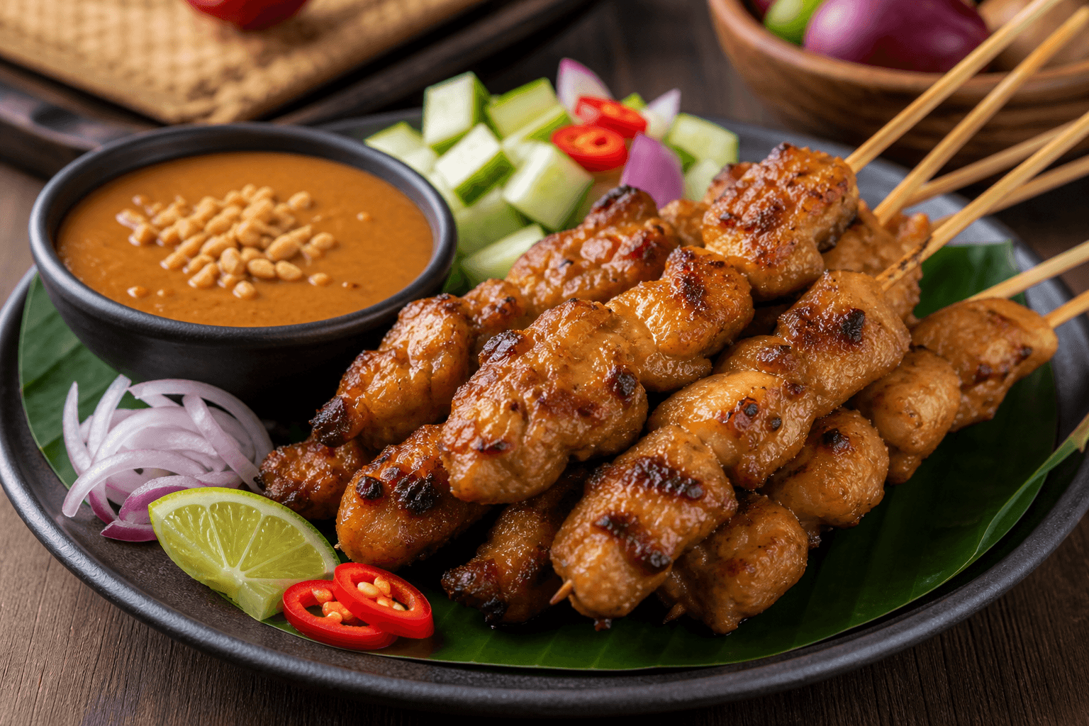 Javan-Style Chicken Satay with Peanut Sauce