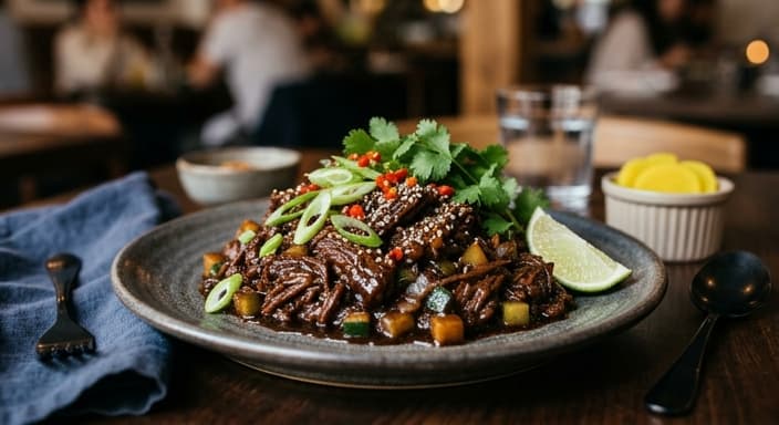 Jjajjang-Inspired Beef Taco Filling