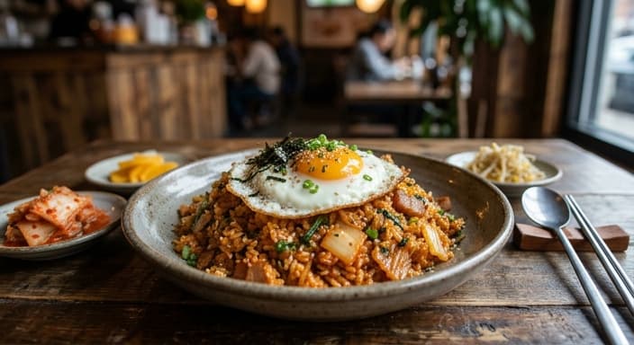 Kimchi Fried Rice with Egg