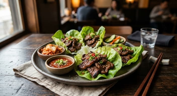 Korean Beef Bulgogi-Style Lettuce Wraps (Low-Carb, Egg-Free)