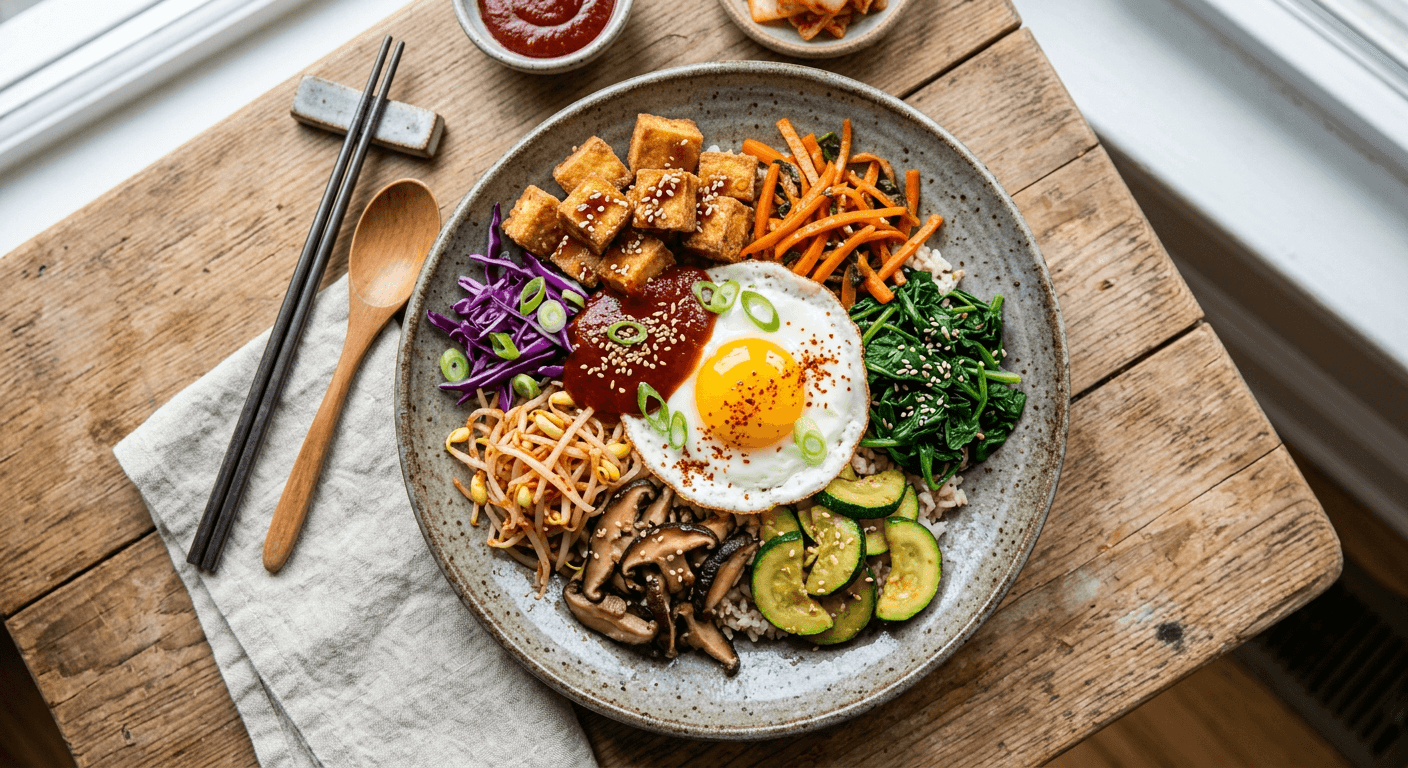 Korean Bibimbap With Crispy Tofu And Gochujang Sauce 1771705729089 X4vn