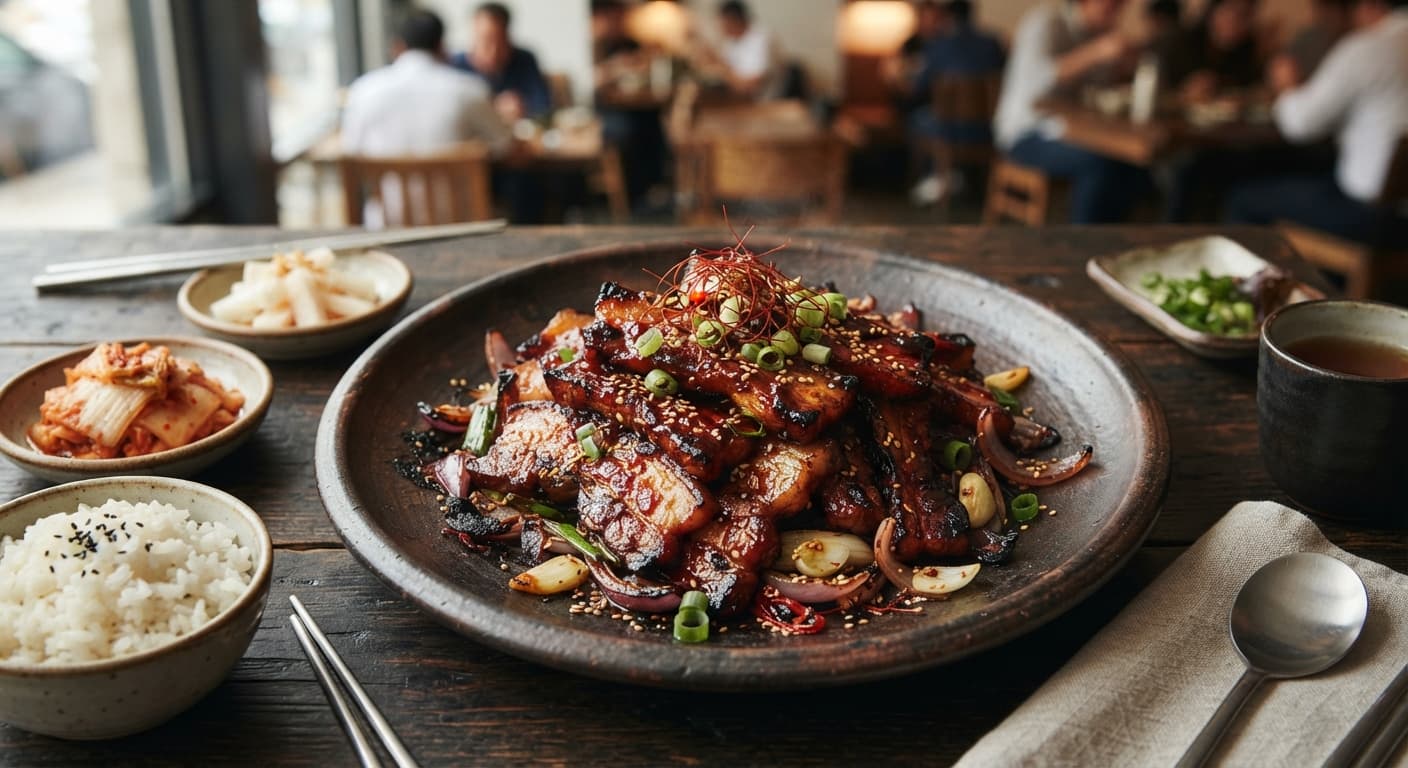 Korean Bulgogi‑Style Pork Belly with Gochujang Glaze