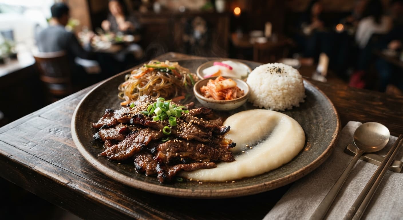 Korean Bulgogi with Marinated Ribeye and Pear Puree