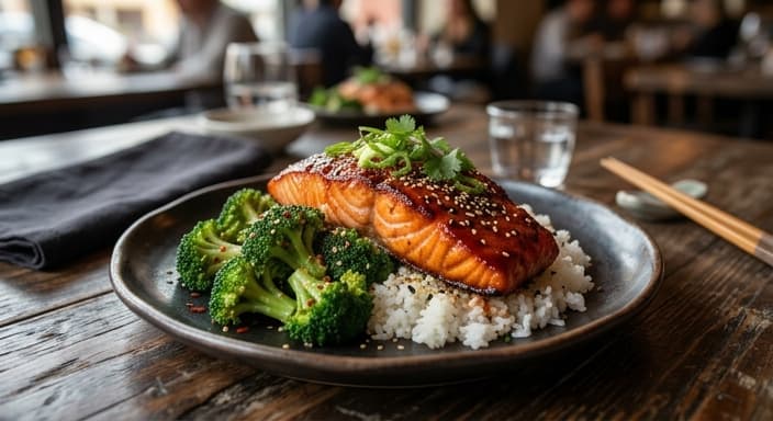 Korean Gochujang Salmon with Sesame Broccoli