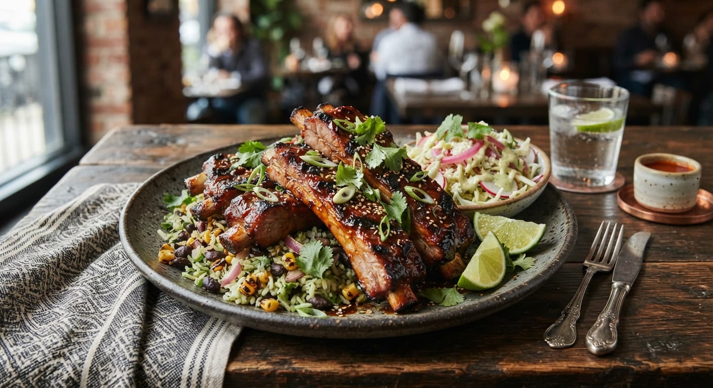 Korean Spareribs with Chili‑Lime Marinade (Mexican Fusion)