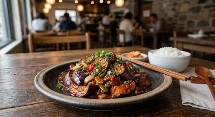 Korean Spicy Gochujang Eggplant (Gaji Bokkeum)