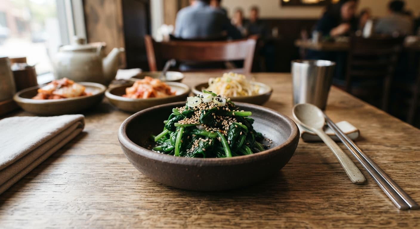 Korean Spinach Side Dish (Sigeumchi Namul)