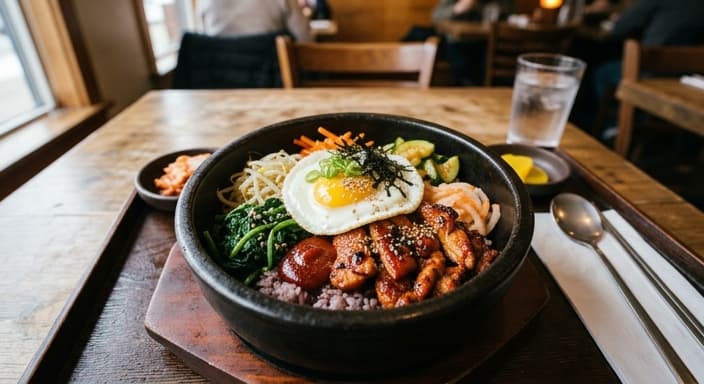Korean-Style Chicken Bibimbap (Quick Gochujang)