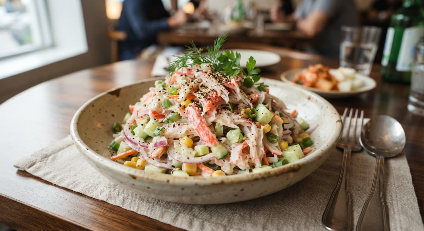 Korean Style Imitation Crab Salad