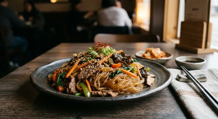 Korean-Style Soy Garlic Noodles (Japchae-Inspired)