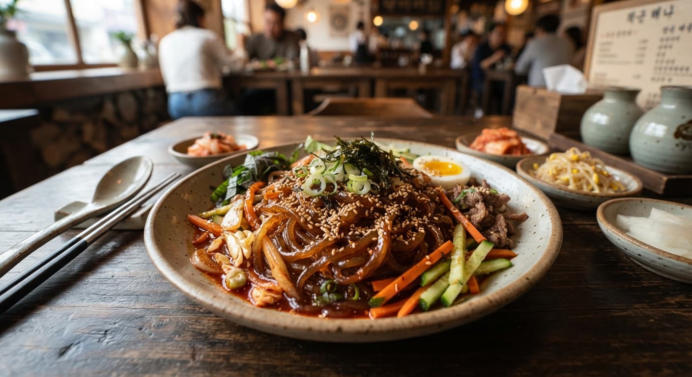 Korean Sweet Potato Noodles (Jjolmyeon) Stir‑Fry