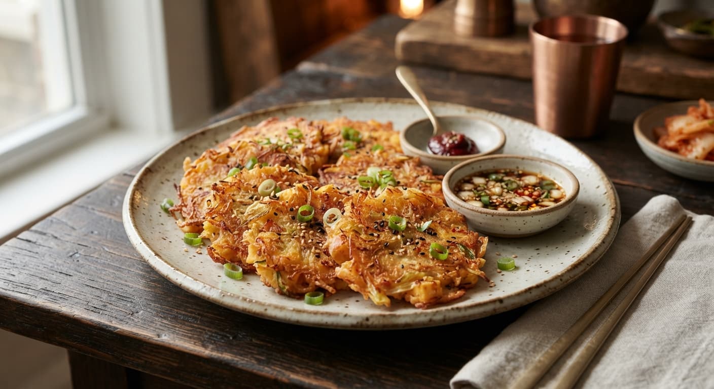 Korean Sweet Potato Pancake (Goguma Jeon)