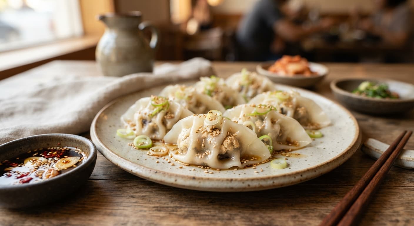 Korean Tofu & Mushroom Mandu (Low-Carb)