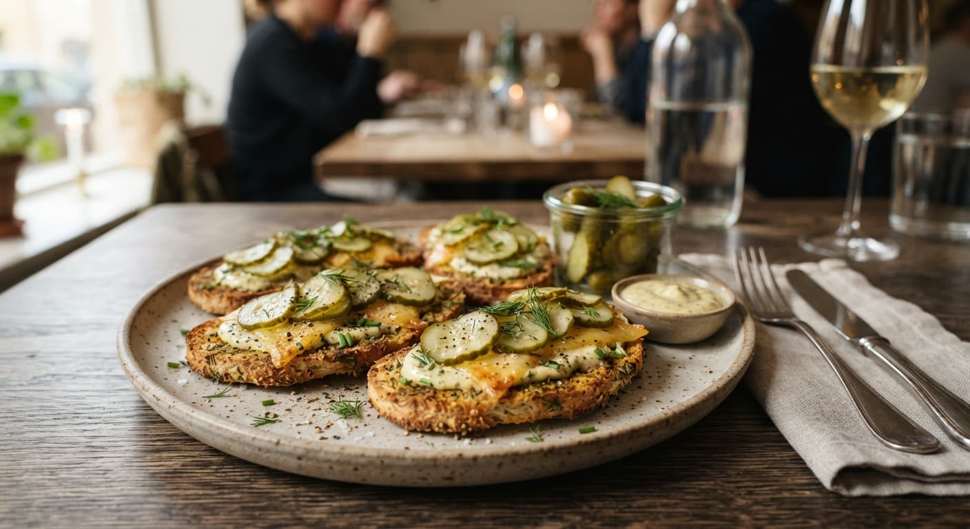 Kryddman Flatbread Toast with Pickles