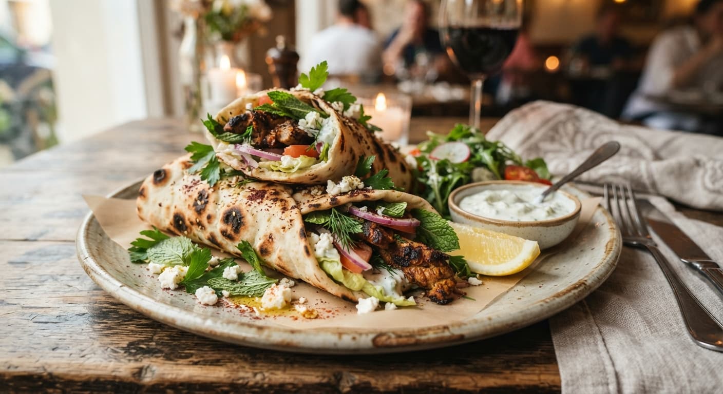 Lamb and Herb Flatbread Wraps