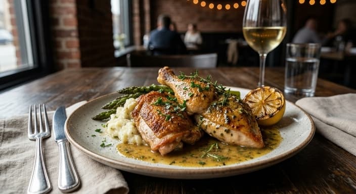 Lemon Herb Chicken with Pan Sauce