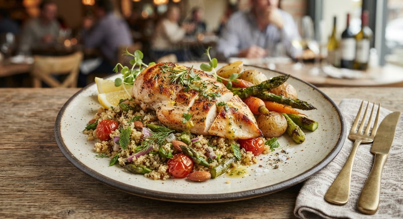 Lemon Herb Chicken with Quinoa Pilaf