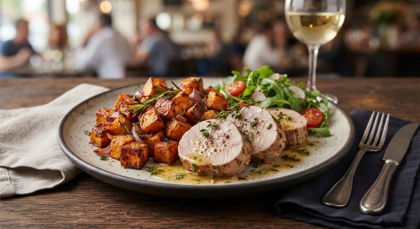 Lemon‑Herb Pork Tenderloin with Roasted Sweet Potatoes