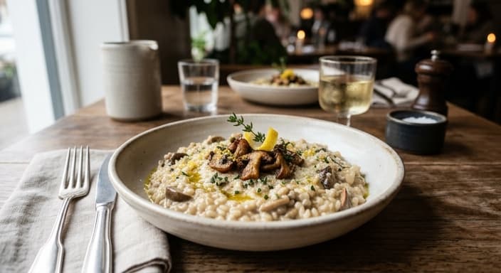 Lemon-Thyme Mushroom Risotto