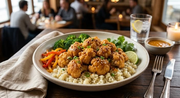 Low-Carb Orange Chicken (Crispy Cauliflower Bites)