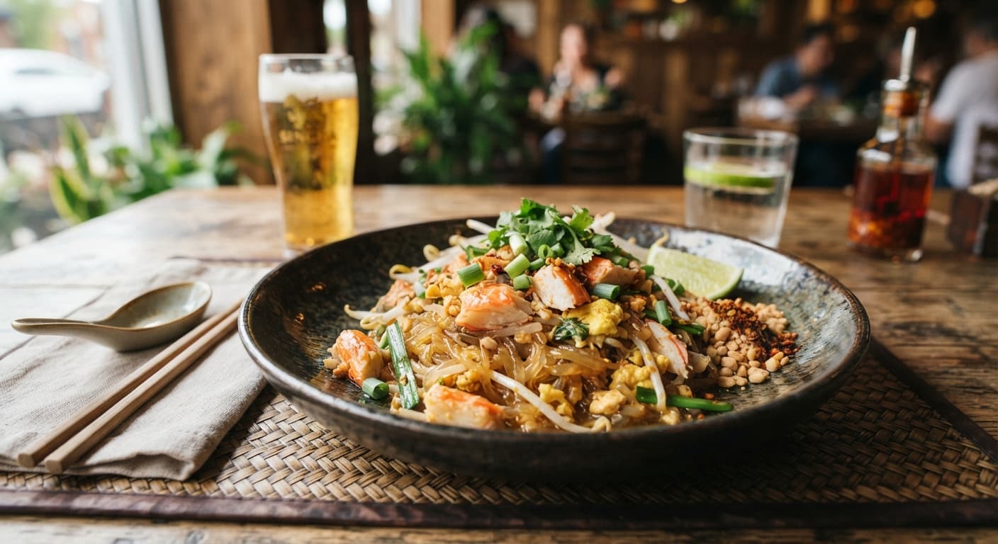 Low‑Carb Pad Thai with Imitation Crab and Shirataki Noodles