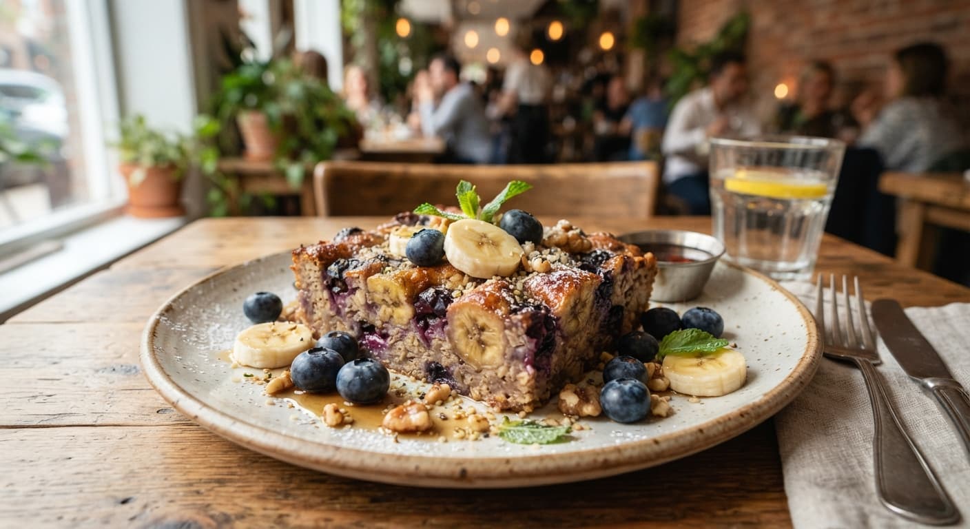 Make-Ahead Banana Blueberry Baked Oatmeal