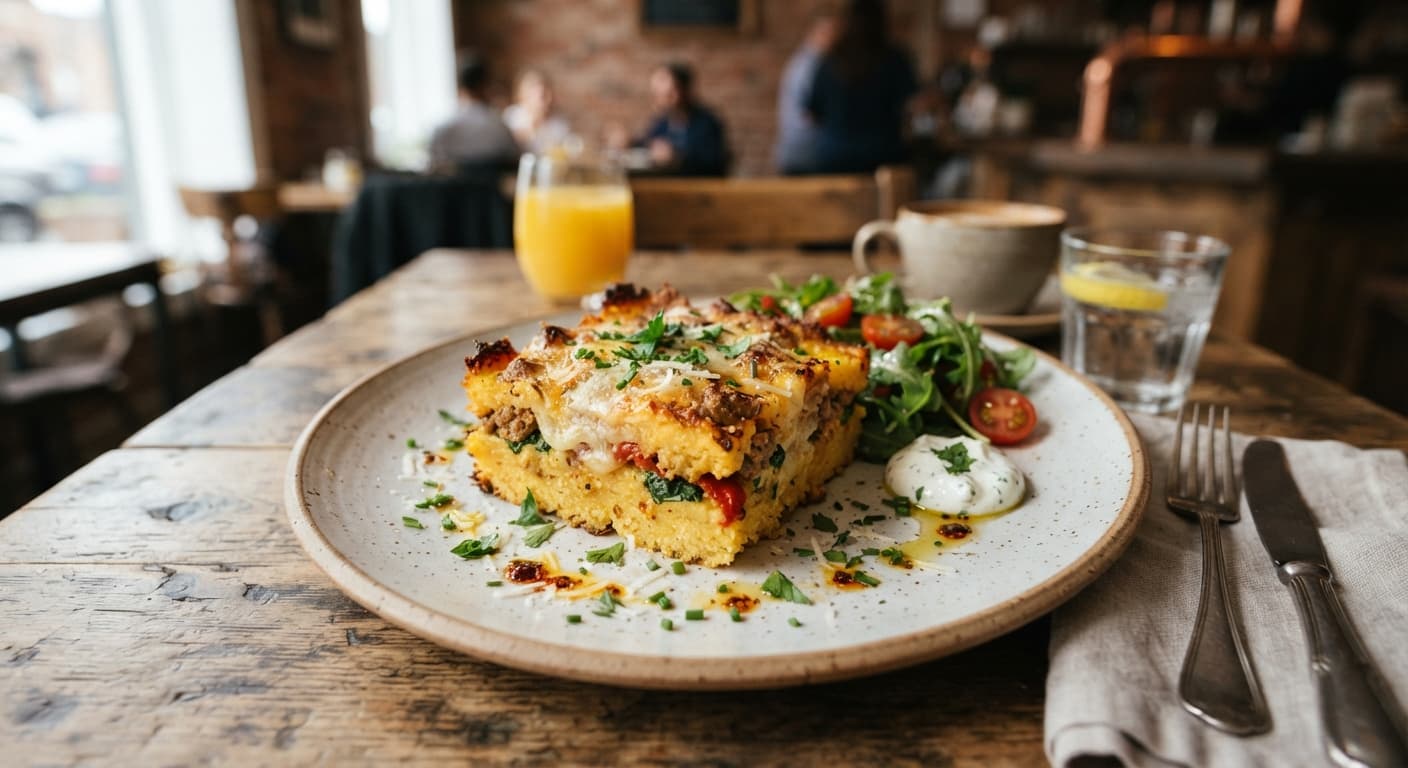 Make-Ahead Polenta Breakfast Bake