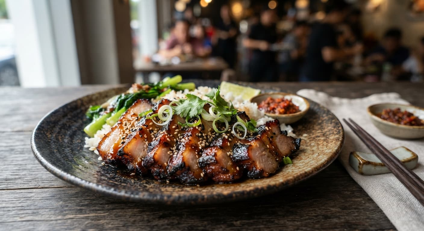 Malaysian Char‑Siu Pork Belly with Five‑Spice Glaze
