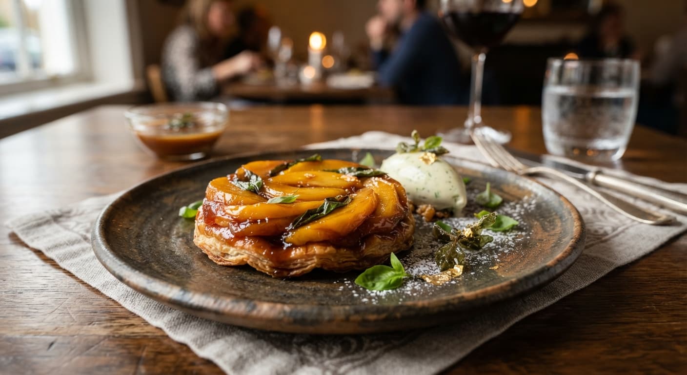 Mango‑Basil Tart Tatin