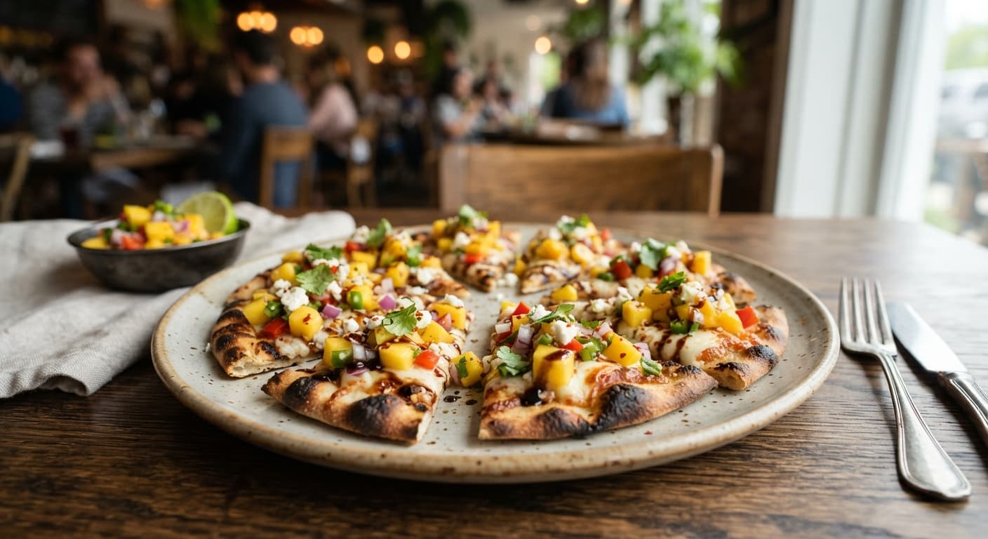 Mango Salsa Flatbread Bites