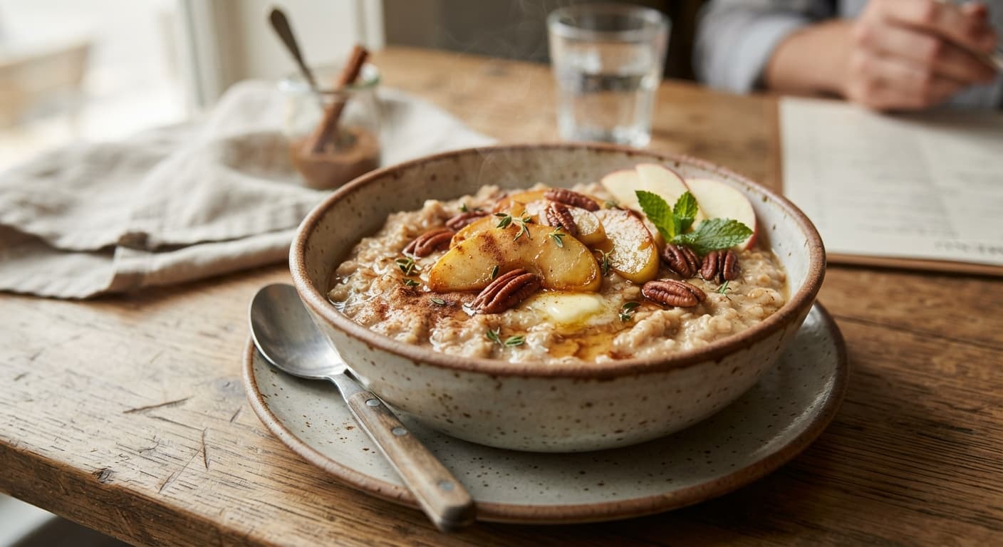 Maple Brown Sugar Oatmeal with Apples