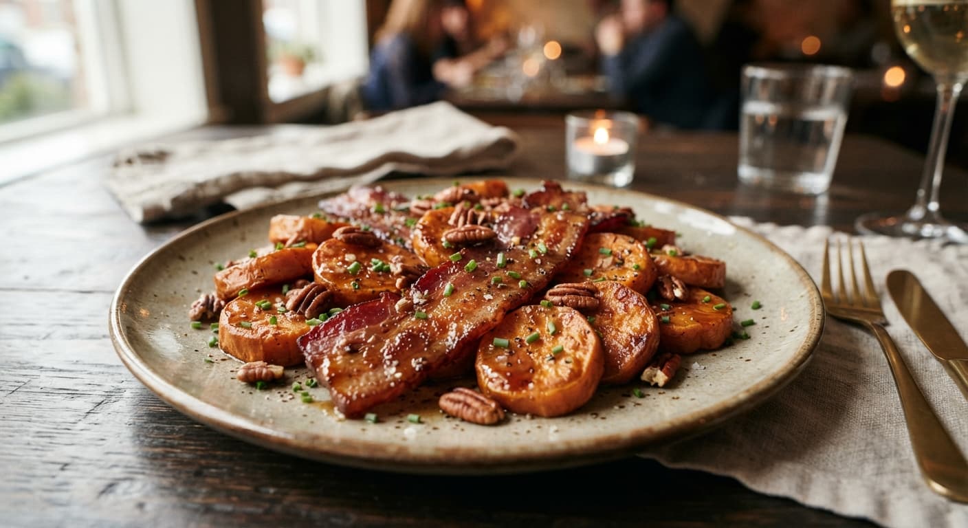 Maple‑Glazed Bacon & Sweet Potato Rounds