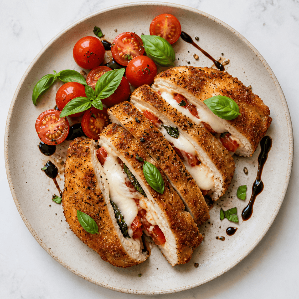 Margherita Stuffed Chicken Cutlets