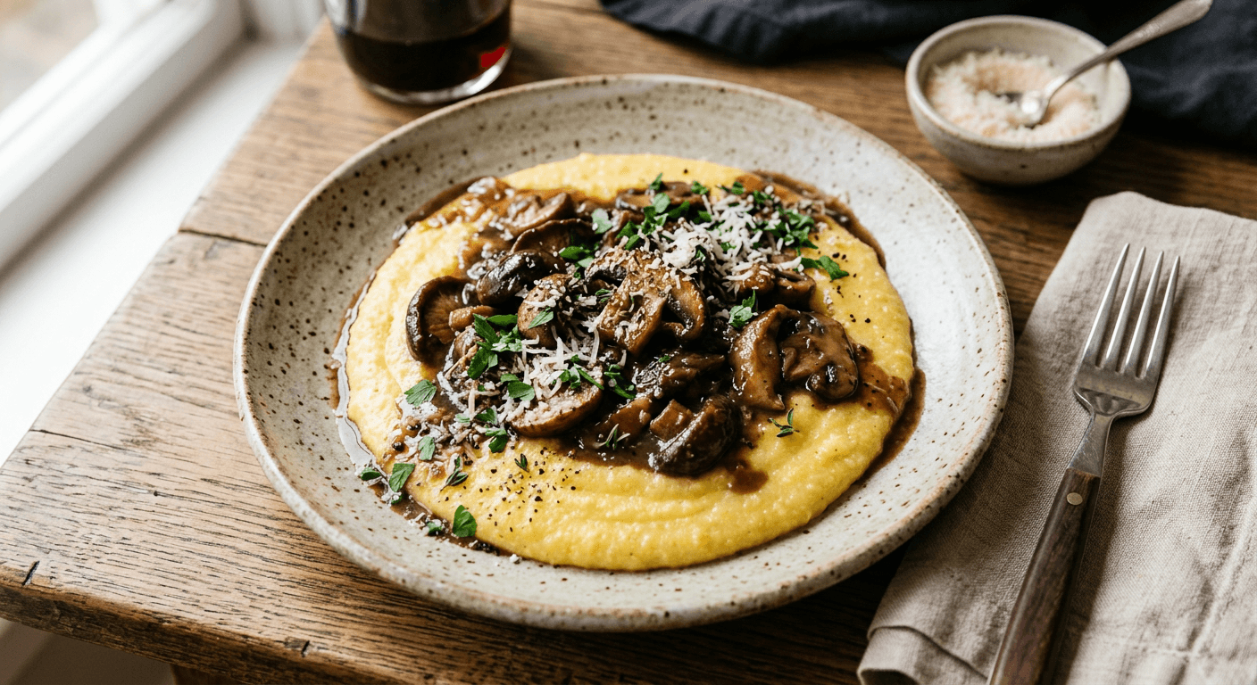 Marsala Mushroom Polenta