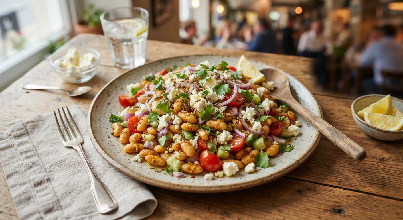 Masala-Spiced White Bean and Feta Salad