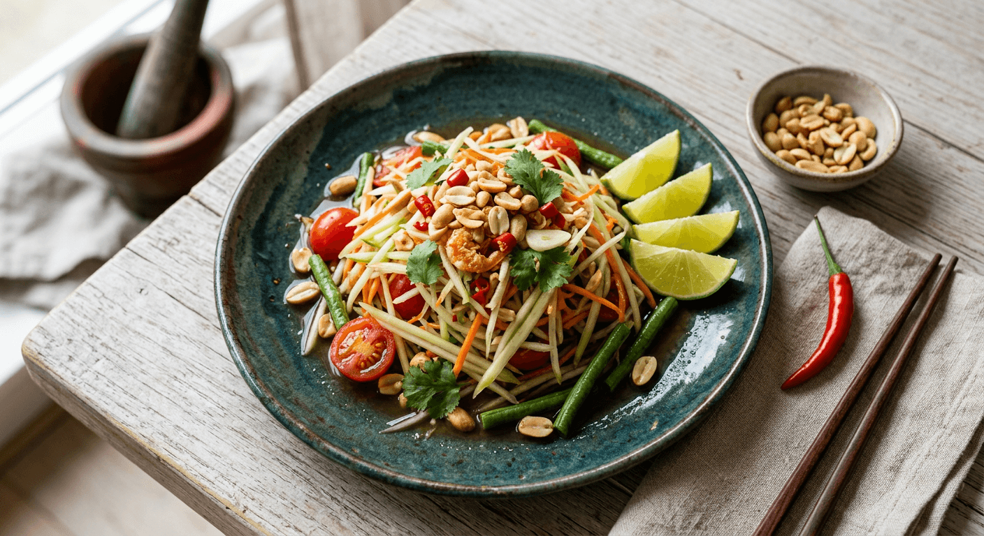 Masterchef Style Thai Green Papaya Salad Som Tum