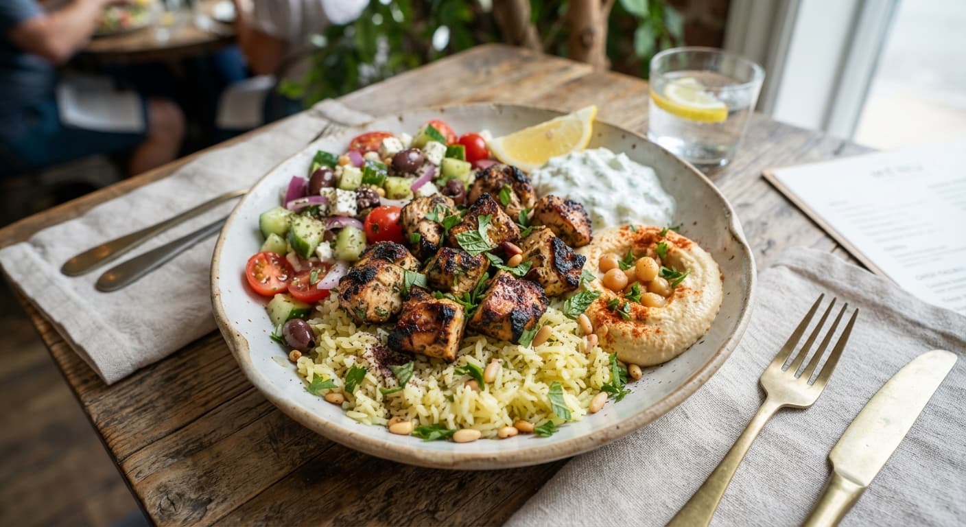Mediterranean Chicken and Rice Bowl