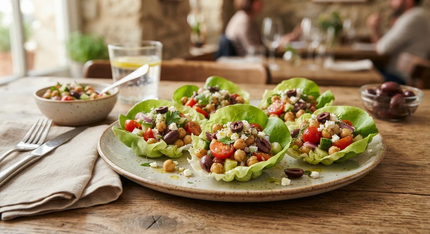 Mediterranean Chickpea Salad Cups