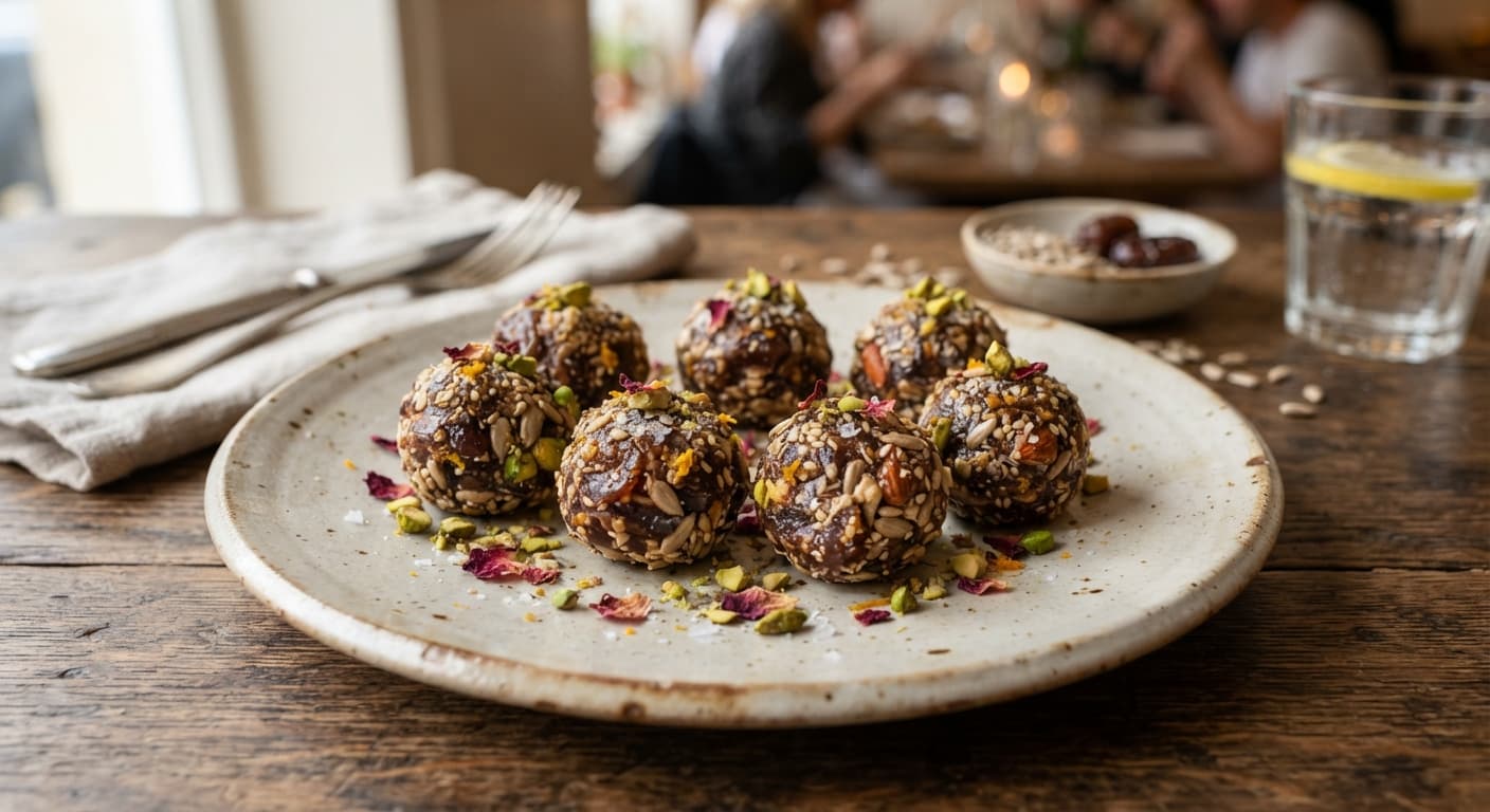 Mediterranean Date and Sunflower Seed Bites